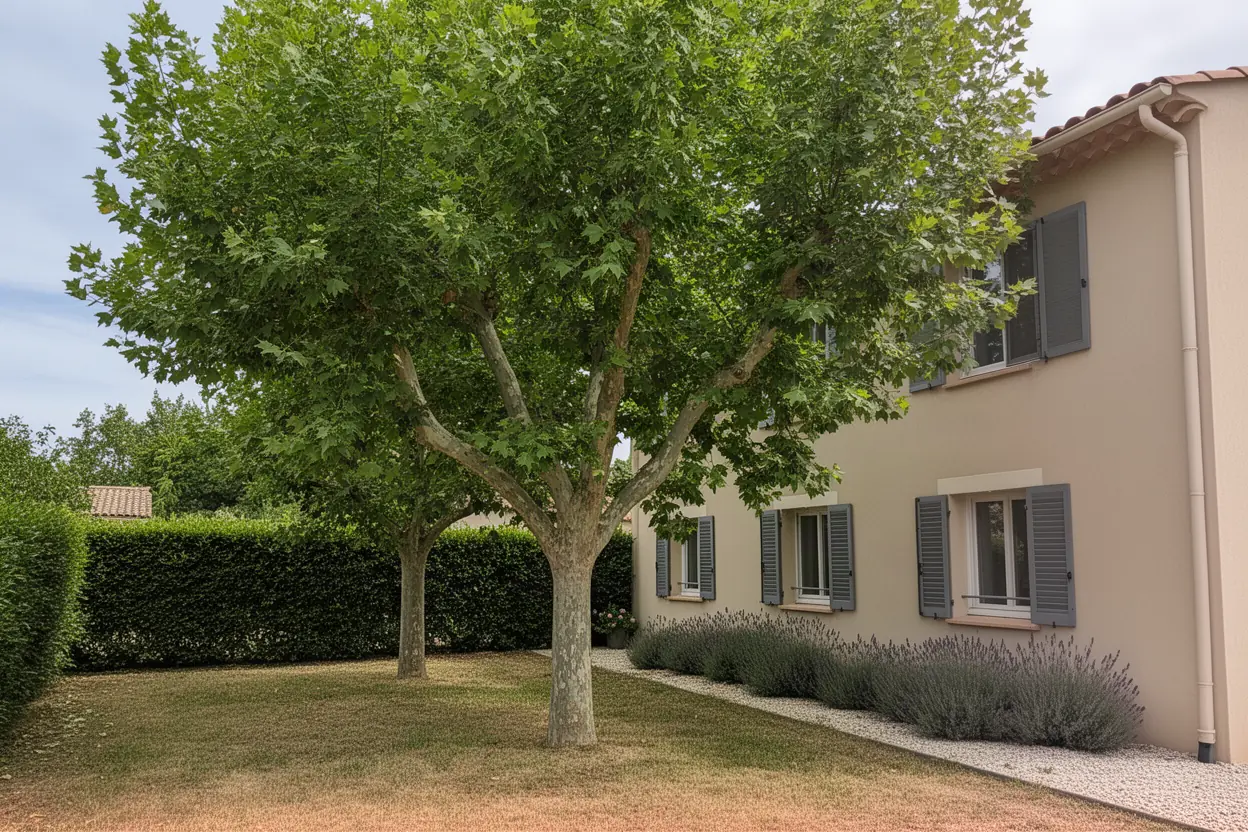 Platane avant dégagement à Castelnau-le-Lez